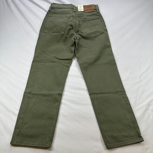 Levi's Wedge Straight Jeans 90's Gen Z Olive Green High Rise Size 26x26 NWT - Picture 12 of 16